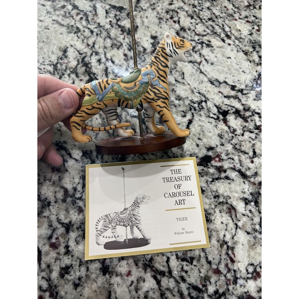 Franklin Mint 1988 The Treasury of Carousel Art: Tiger by William Manns